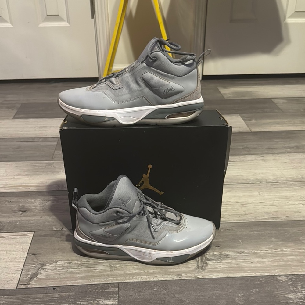 Jordan Gray High-Top Sneakers with Padded Collar